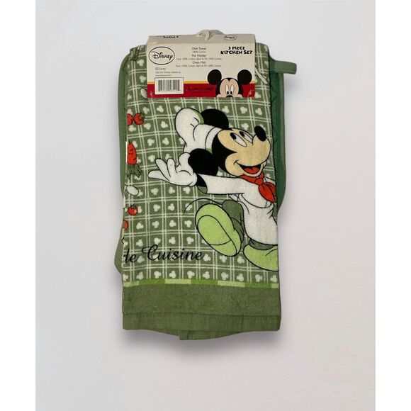 Mickey Mouse & Friends 3 Piece Kitchen Set Dish Towel, Pot Holder, & Oven Mitt - Picture 2 of 10